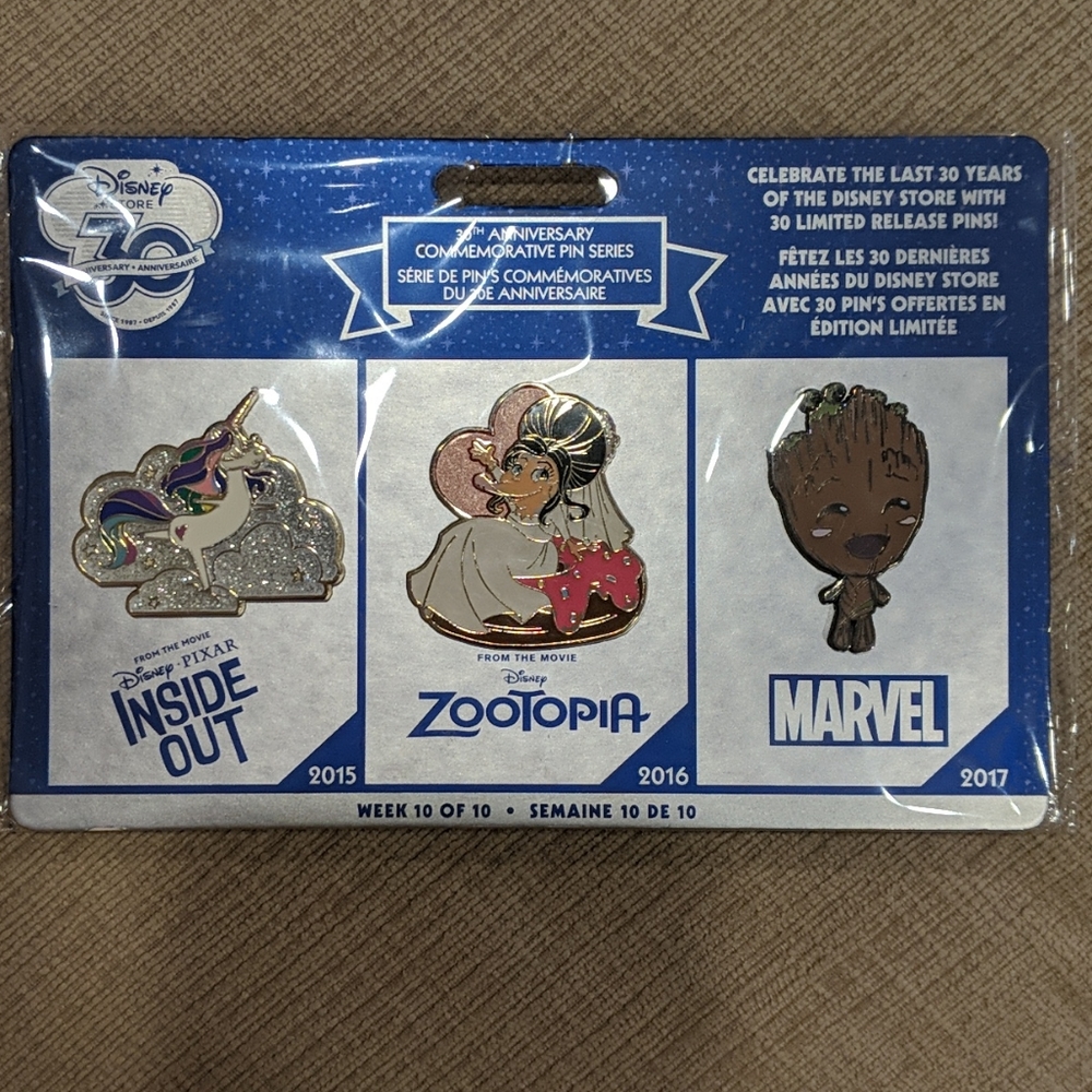 Disney Store 30th Anniversary Commemorative Pins